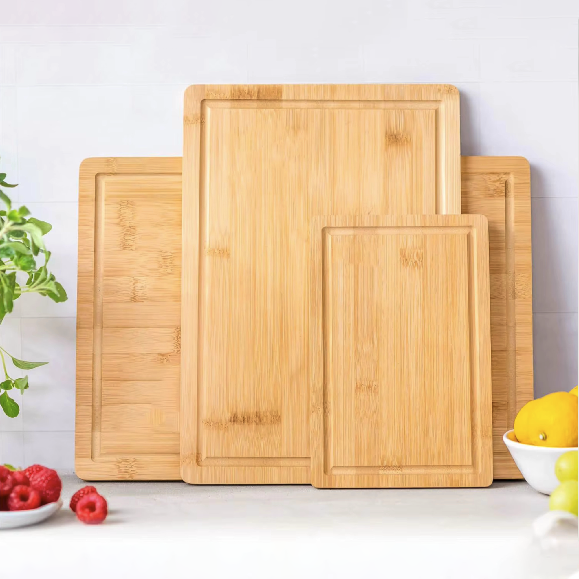 3-Piece Bamboo Cutting Board Set