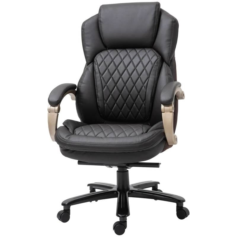 Brown Big and Tall Diamond Stitching Executive Adjustable Height Office Chair